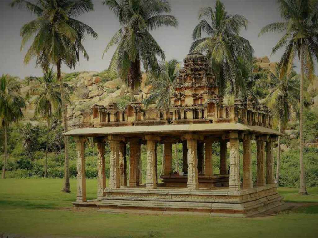Hampi das indische Königreich-Tempel