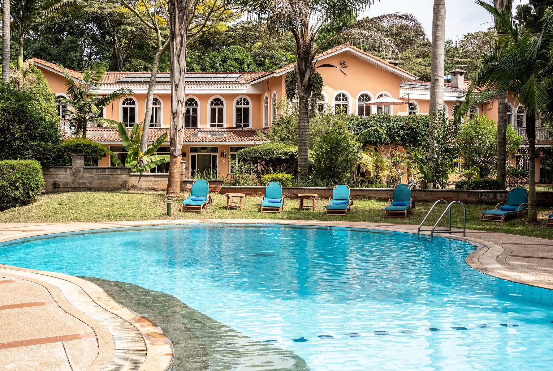 Kenia Nairobi HoW Blick vom Pool