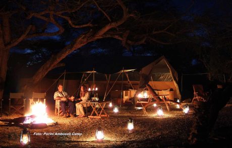 kenia-bws-Porini-Amboseli-Camp-Fire Kenia Amboseli - Porini Camp Lagerfeuer
