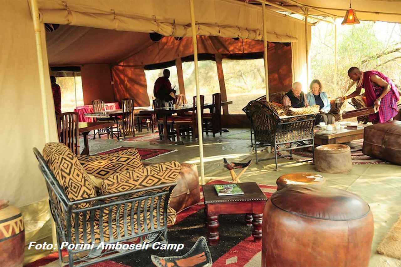 Kenia-Porini Lodge Lounge Amboseli