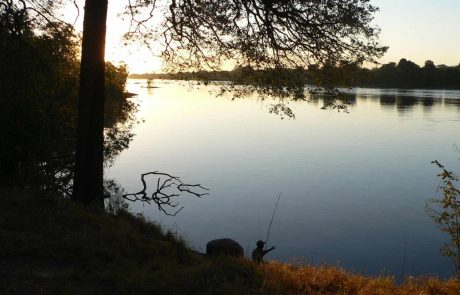 Kafue Mayukuyuku Flussufer am Abend Kafue Mayukuyuku Flussufer am Abend
