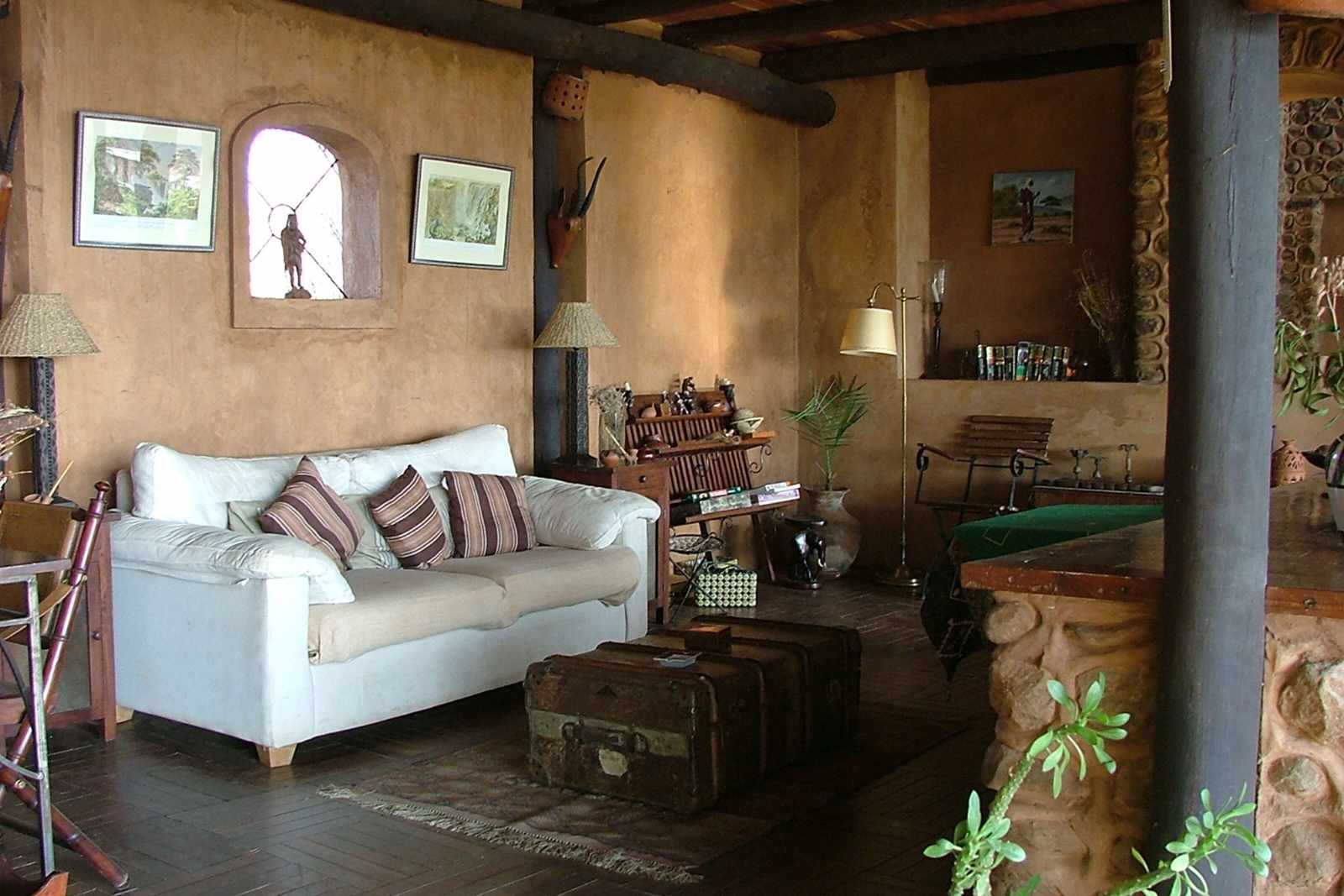 Sambia Livingstone Stanley Safari Lodge Lounge