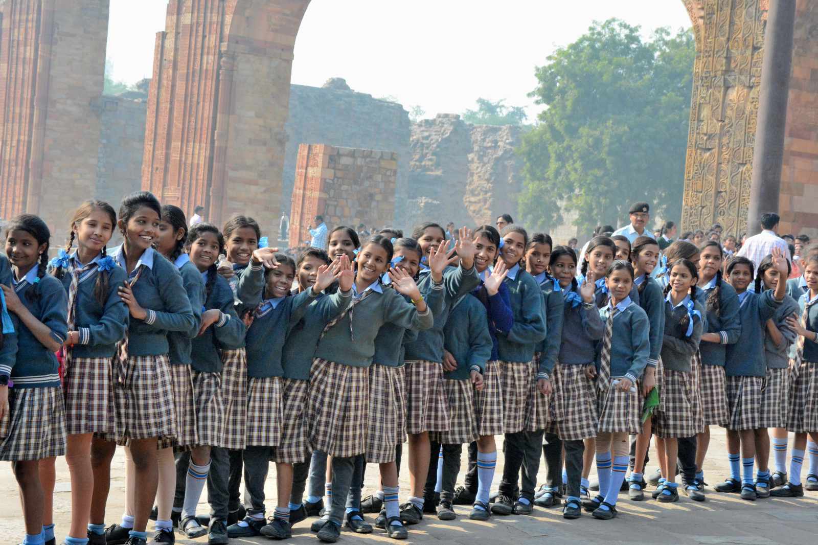 Schulmädchen in Delhi