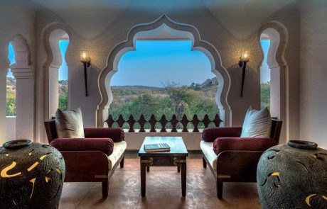 Indien, Hampi, Evolve Back Hotel, Ausblick