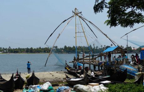 Chinesische Fischernetze in Fort Kochi