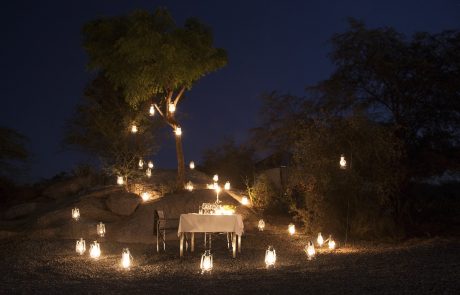 Jawai Leopard Camp Kerzenlichter am Abend