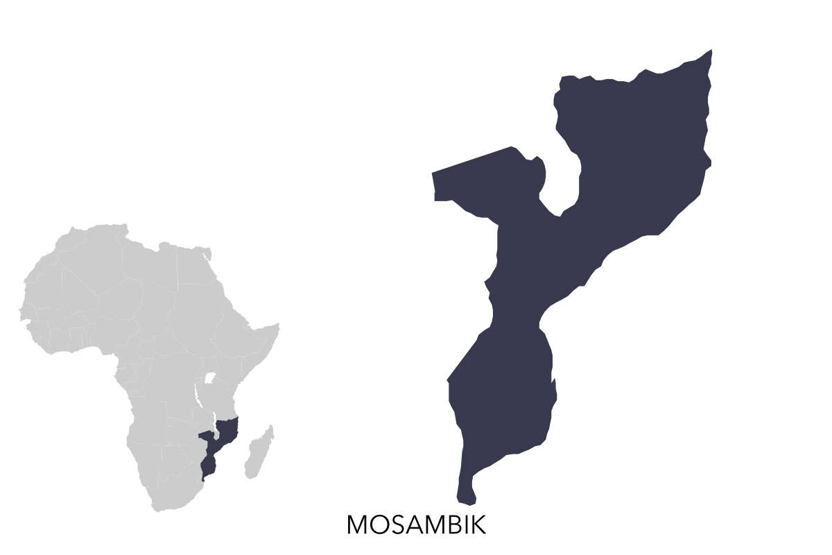 Mosambik map