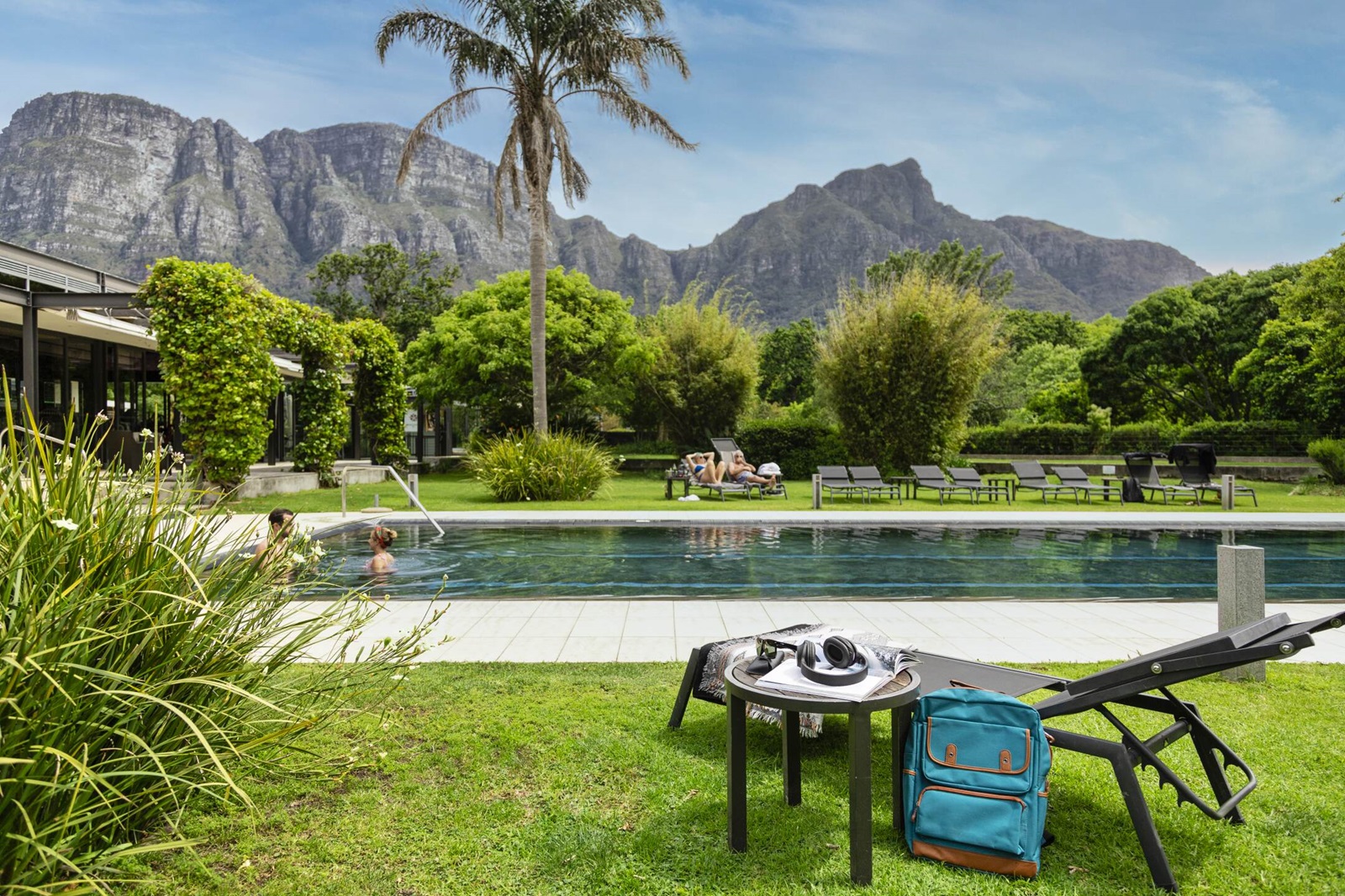 Südafrika Stellenbosch Vinyard Hotel Blick