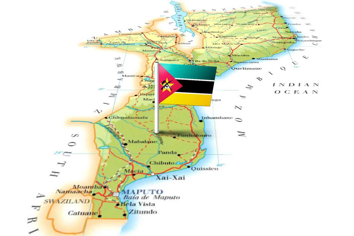 Mosambik map
